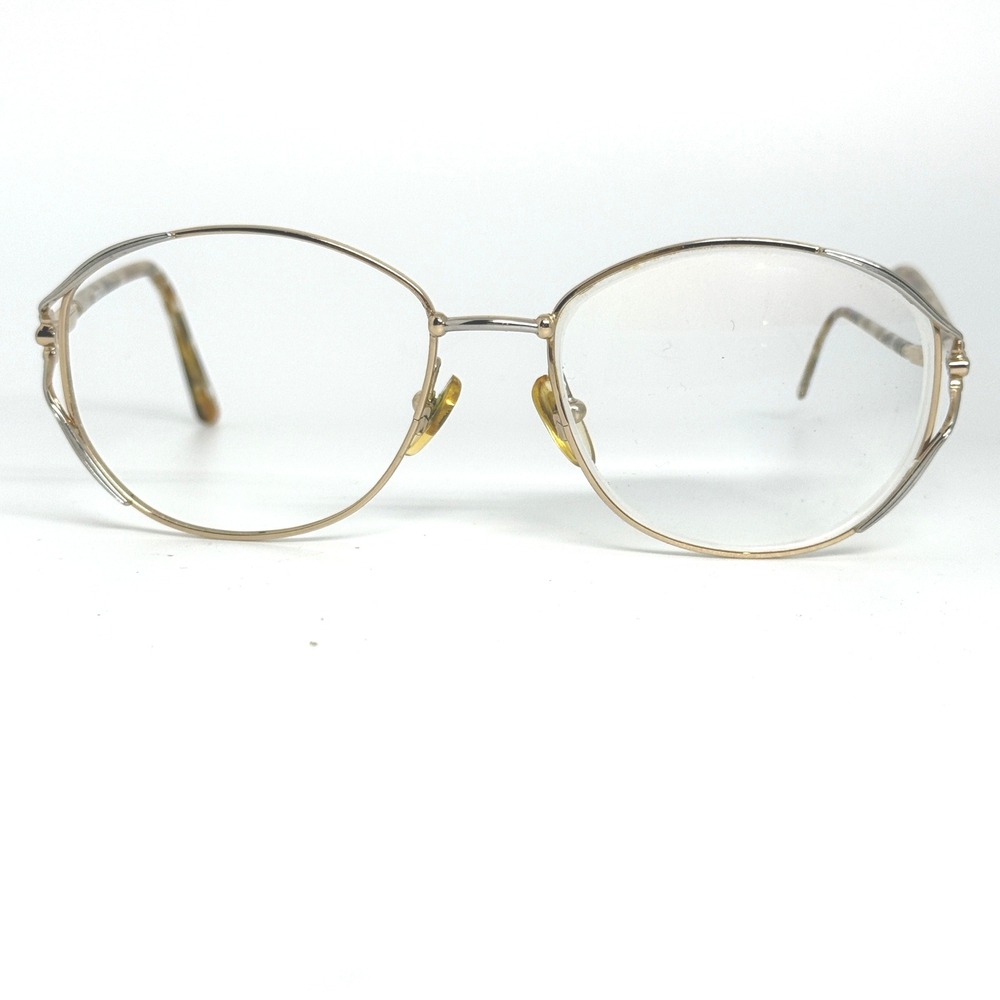 Lamy Vintage Womens Eyeglass Frames Gold Two Tone Tortoise 52-16 21674‎